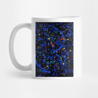 Jackson Pollock blue abstract art, pattern design, Jackson Pollock, Mug